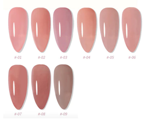 เล็บปลอมสีเจลโทนสีชมพู  กล่องละ 24 ชิ้น